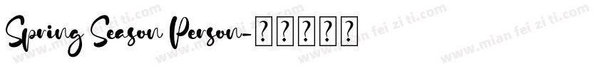 Spring Season Person字体转换